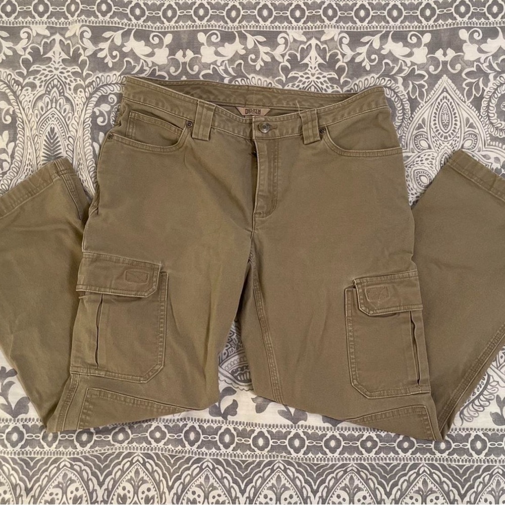 Duluth Trading Co Khaki Tan Cargo Pants 10x29